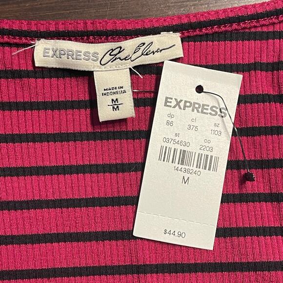 NWT Express Women’s Striped Wrap Tank‎ - Picture 3 of 7